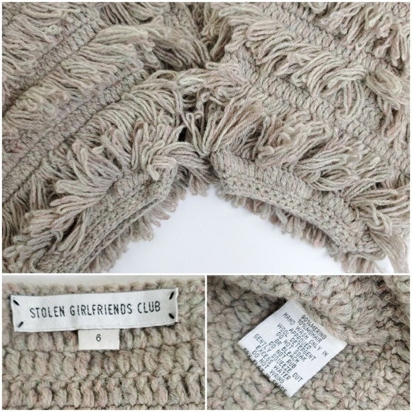 Stolen Girlfriend Club shaggy loop crop sweater XS - Picture 8 of 8